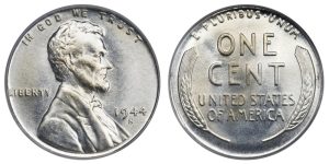 1944 Lincoln Wheat Cent Penny: Steel Cent