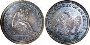 1839 Proof Liberty Seated Quarter without Drapery